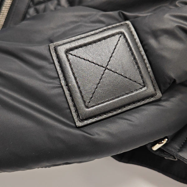 Quilted Fabric Backpack Black