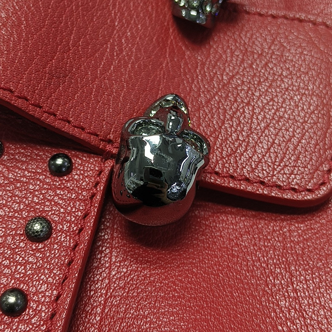 Calfskin Shoulder Bag Red