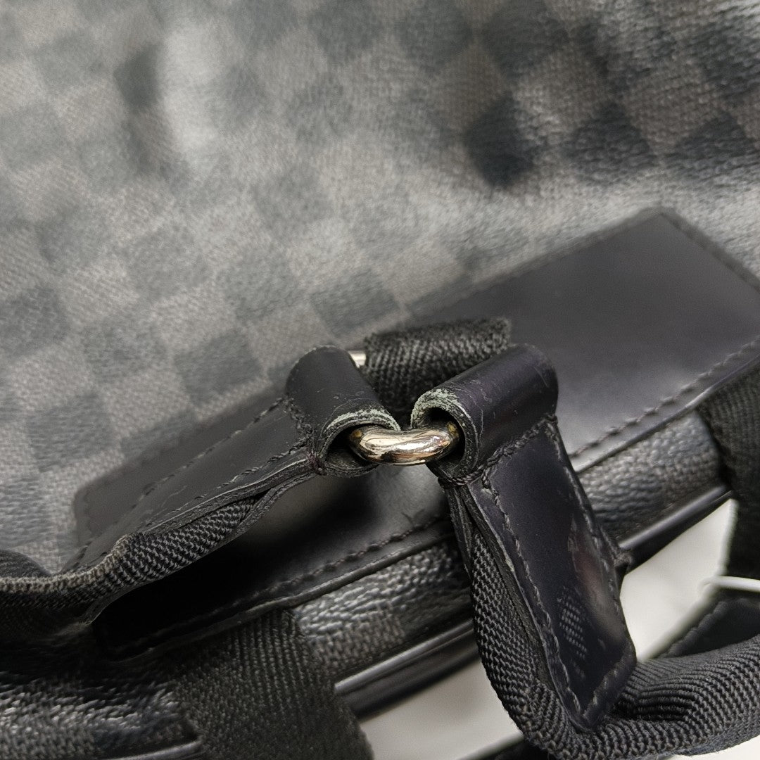 JOSH Damier Graphite Coated Canvas Gray