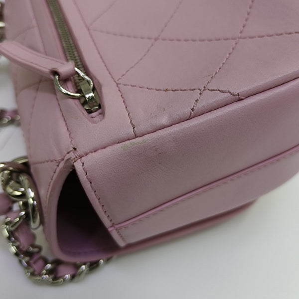 Quilted Calfskin Shoulder Bag Pink