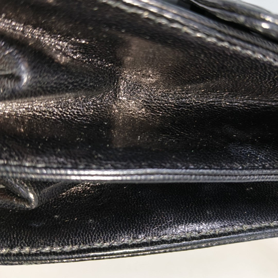 Leather Shoulder Bag Black