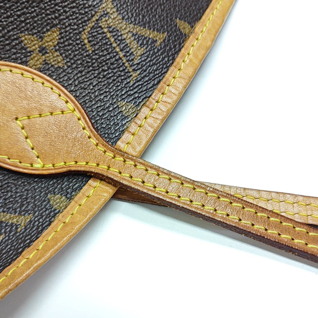 NEVERFULL MM Monogram Coated Canvas Brown