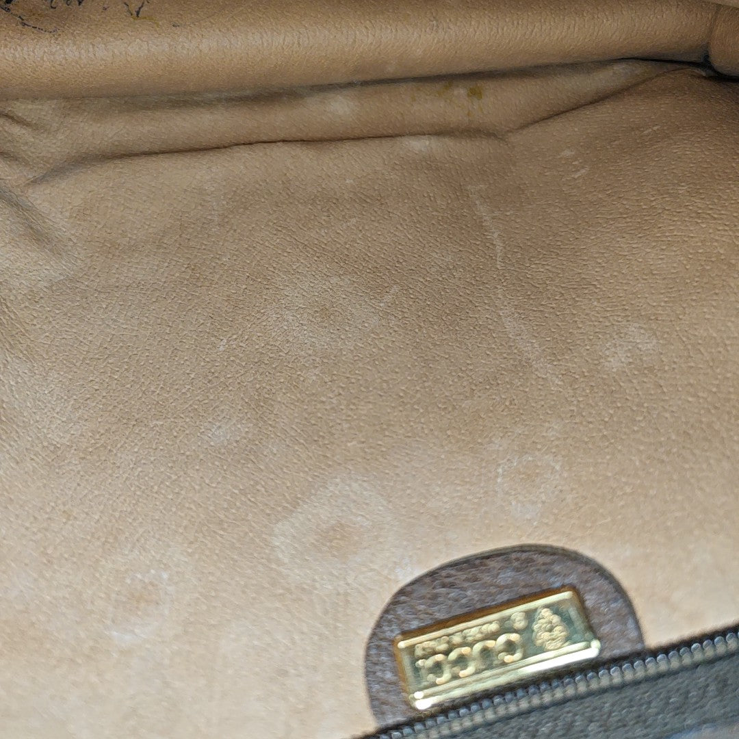 Monogram Coated Canvas Clutch Beige