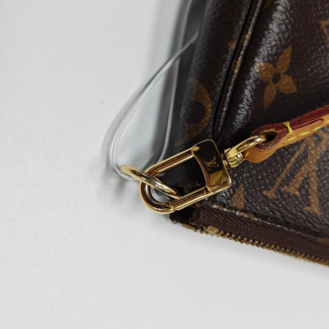 ACCESSOIRES GM Monogram Coated Canvas Brown