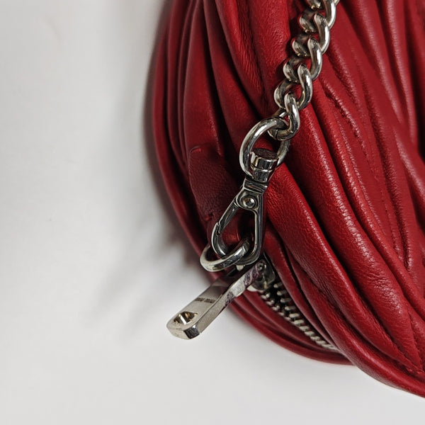 Matelassé Quilted Lambskin Red