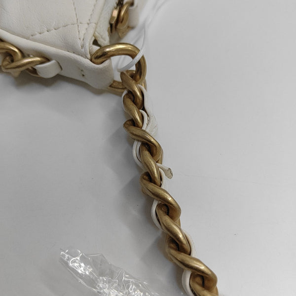 HOBO Small Quilted Lambskin White