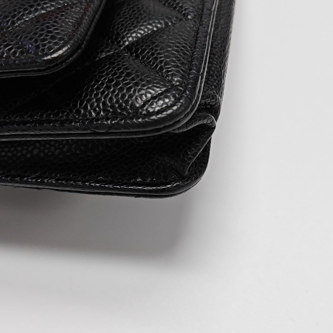 WOC Quilted Grained Calfskin Black