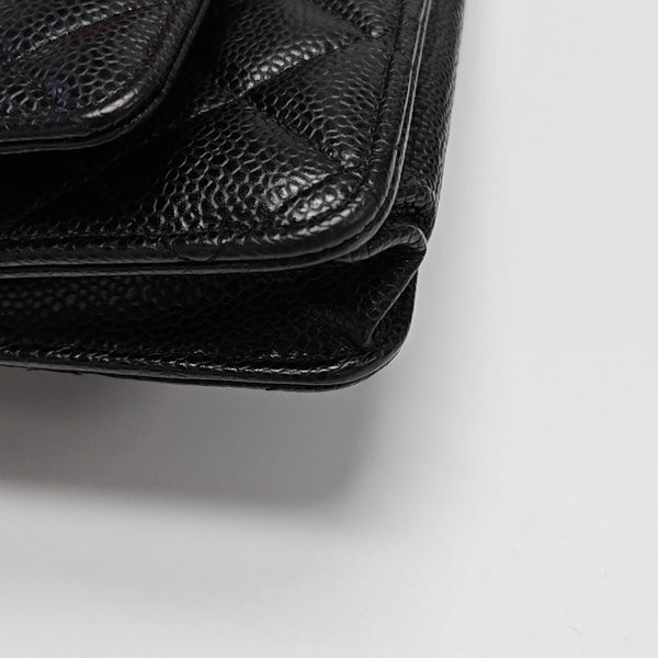 WOC Quilted Grained Calfskin Black