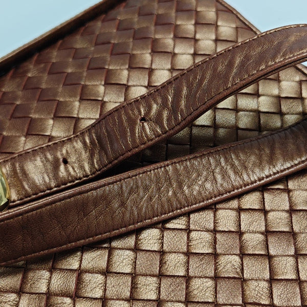 Lambskin Shoulder Bag Brown