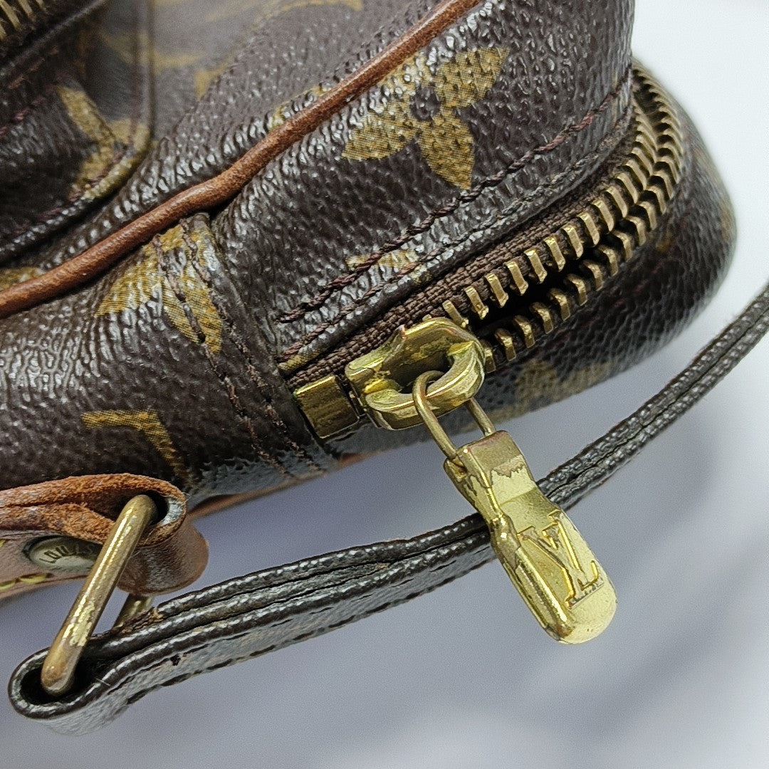 AMAZON Monogram Coated Canvas Brown