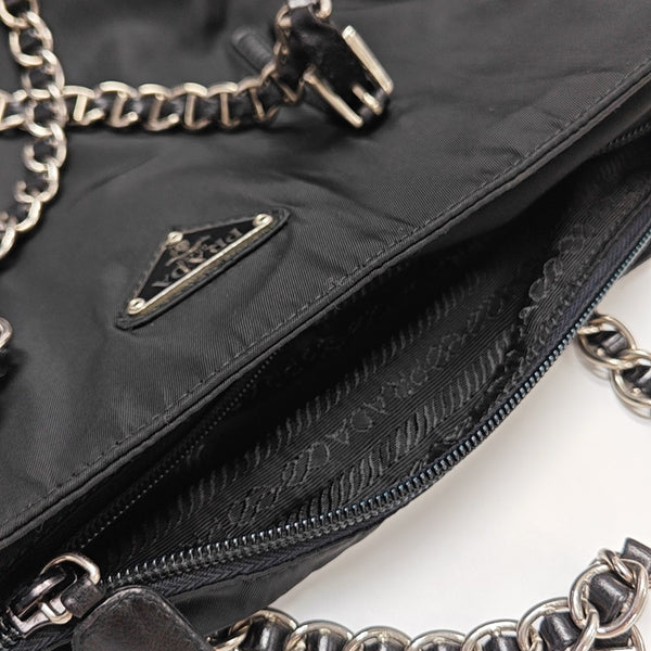 Nylon Shoulder Bag Black