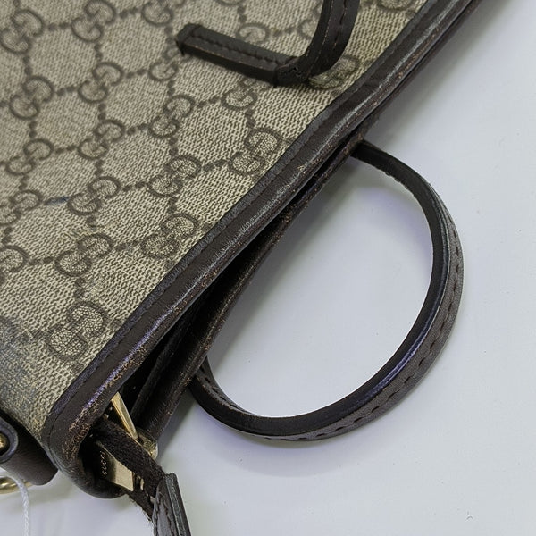 Monogram Coated Canvas Tote Bag Brown