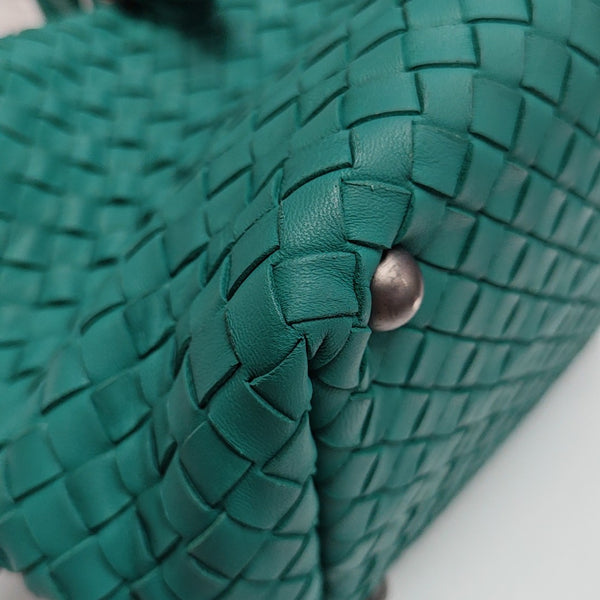 Lambskin Top Handle Bag Green