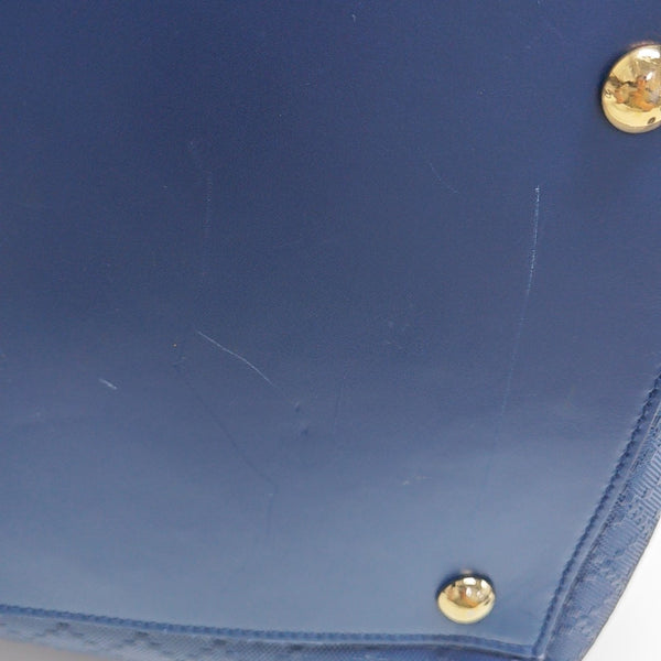 Leather Shoulder Bag Blue