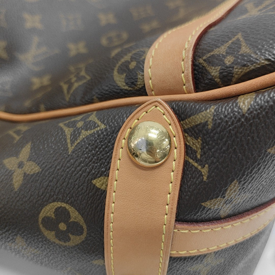 STRESA Monogram Coated Canvas Brown