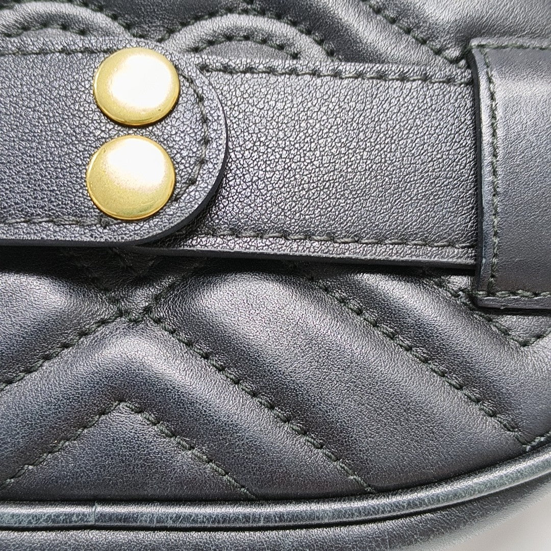 GG Marmont Small Quilted Calfskin Black