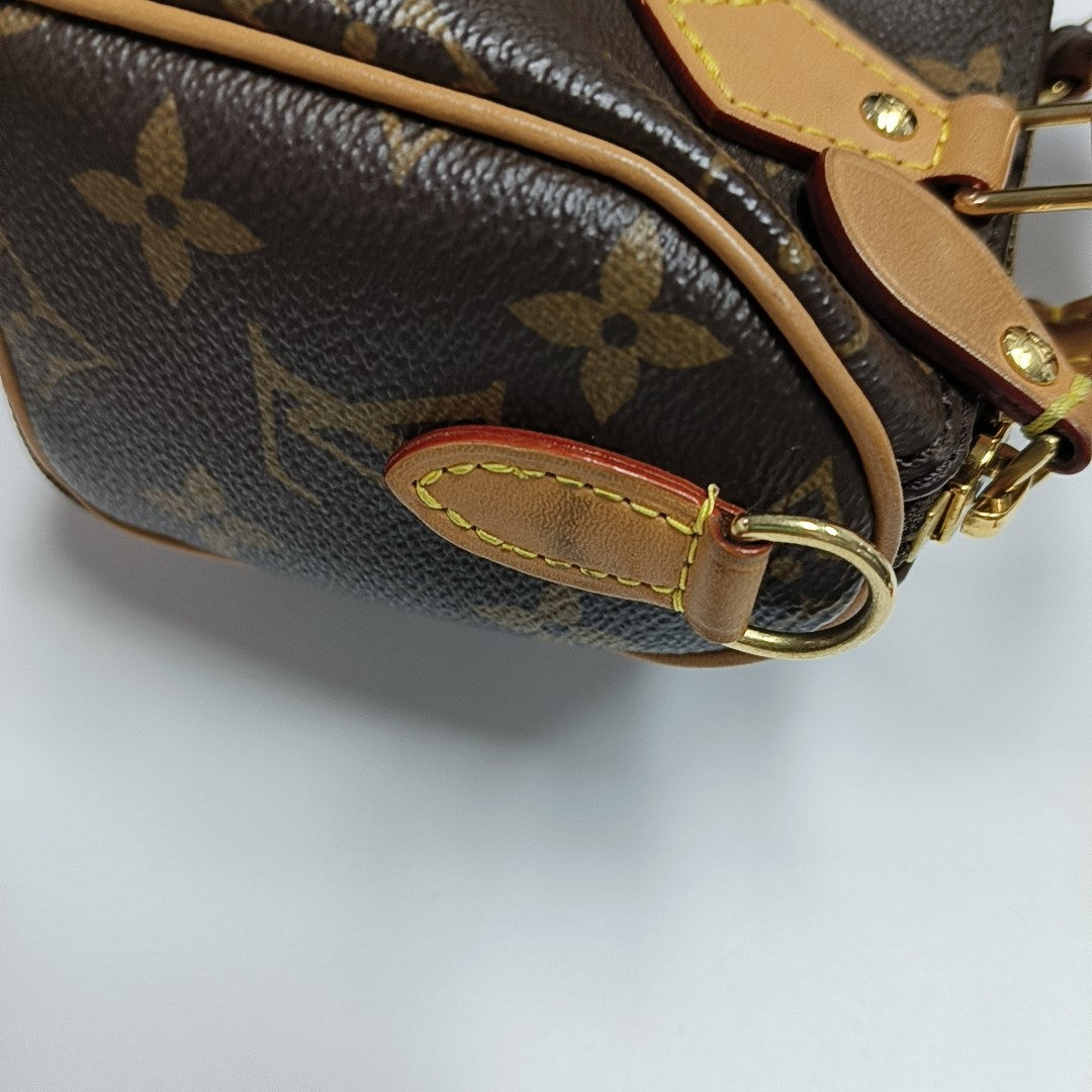 SPEEDY Nano Monogram Coated Canvas Brown