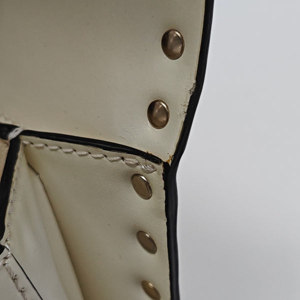 Rockstud Calfskin White