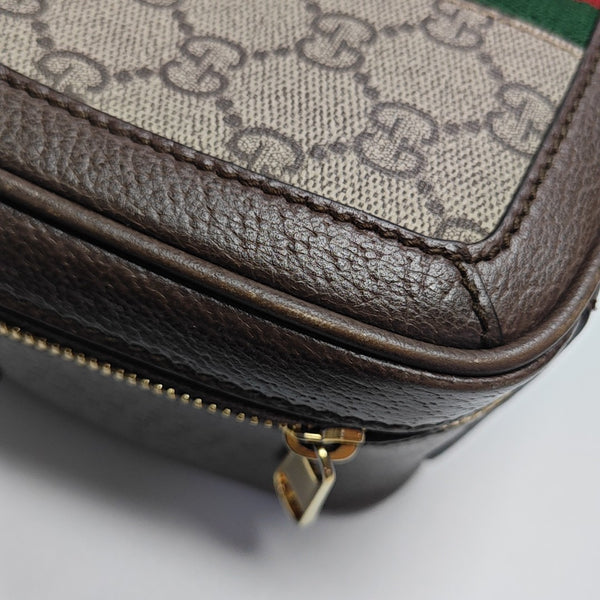 Ophidia Mini Monogram Coated Canvas Beige