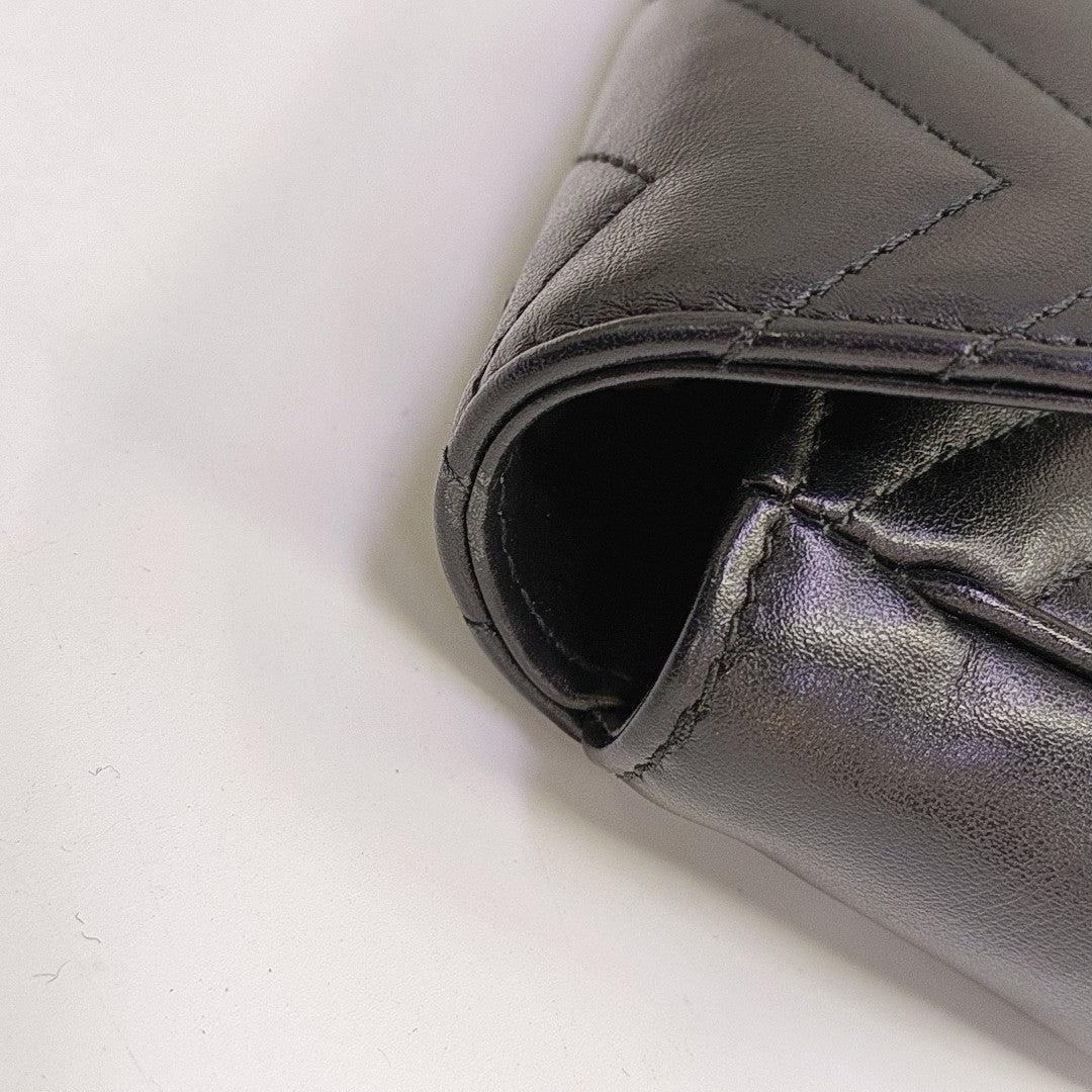 GG Marmont Mini Quilted Calfskin Black