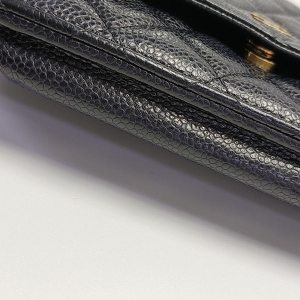 WOC Quilted Grained Calfskin Black