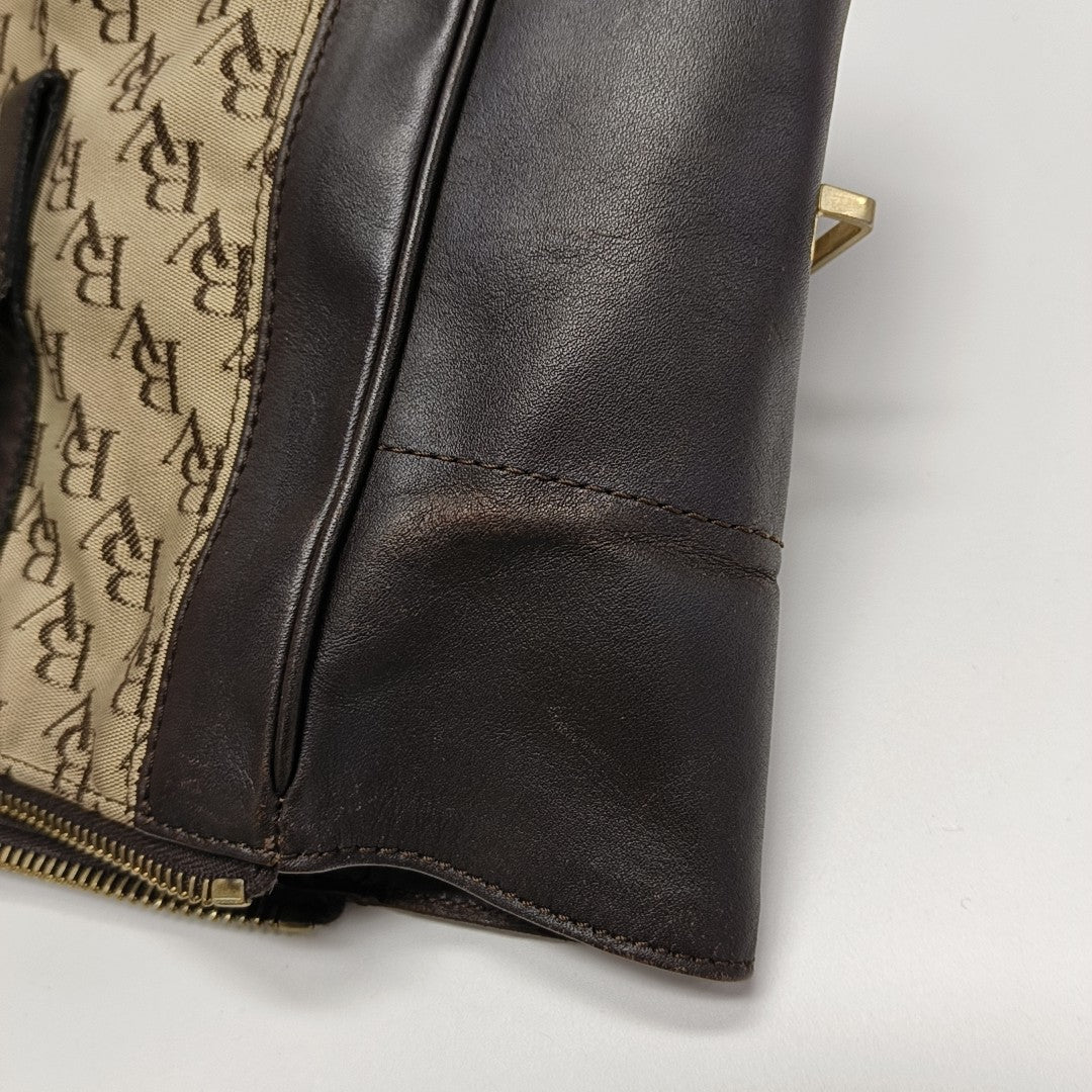 Canvas Top Handle Bag Brown