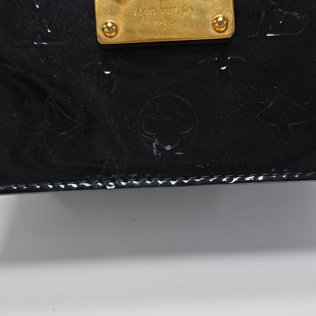 SPRING STREET Monogram Patent Leather Black
