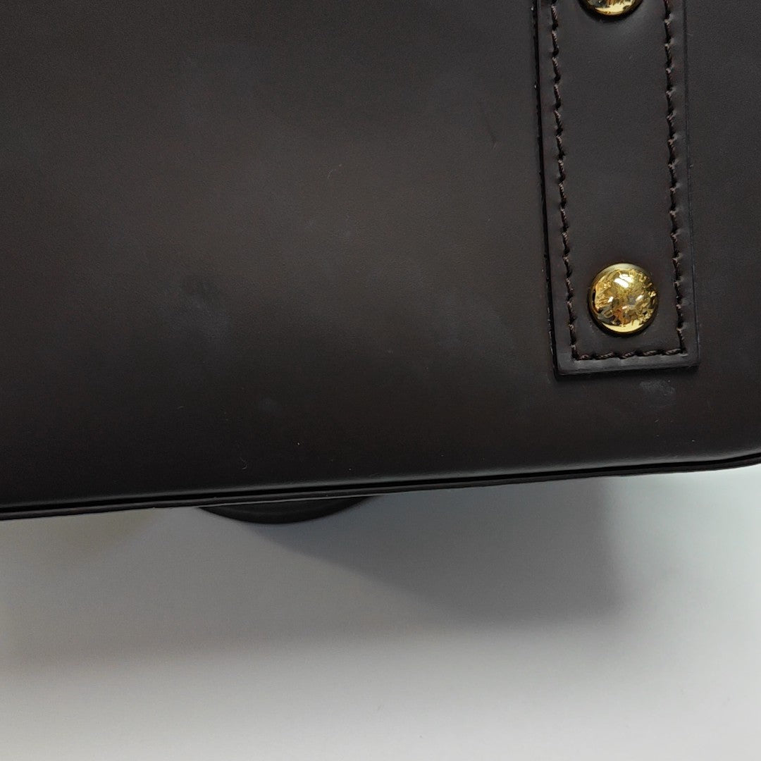 ALMA BB Damier Ebene Coated Canvas Brown