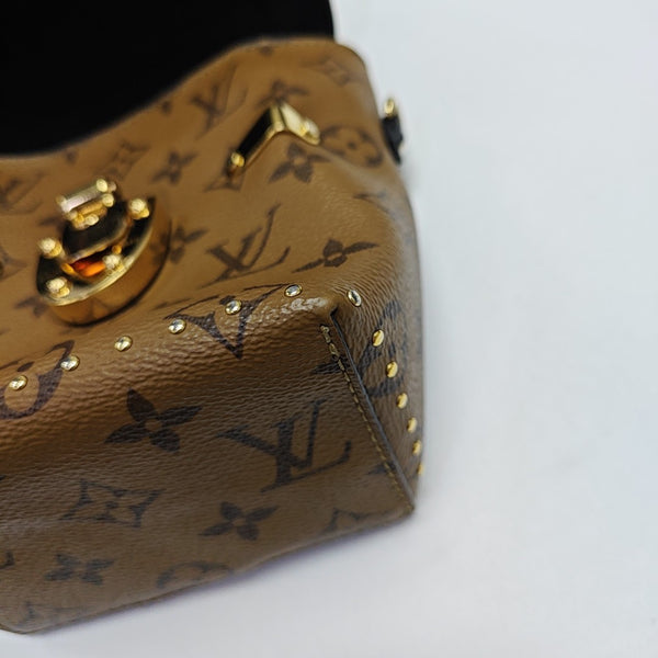 Monogram Coated Canvas Shoulder Bag Brown