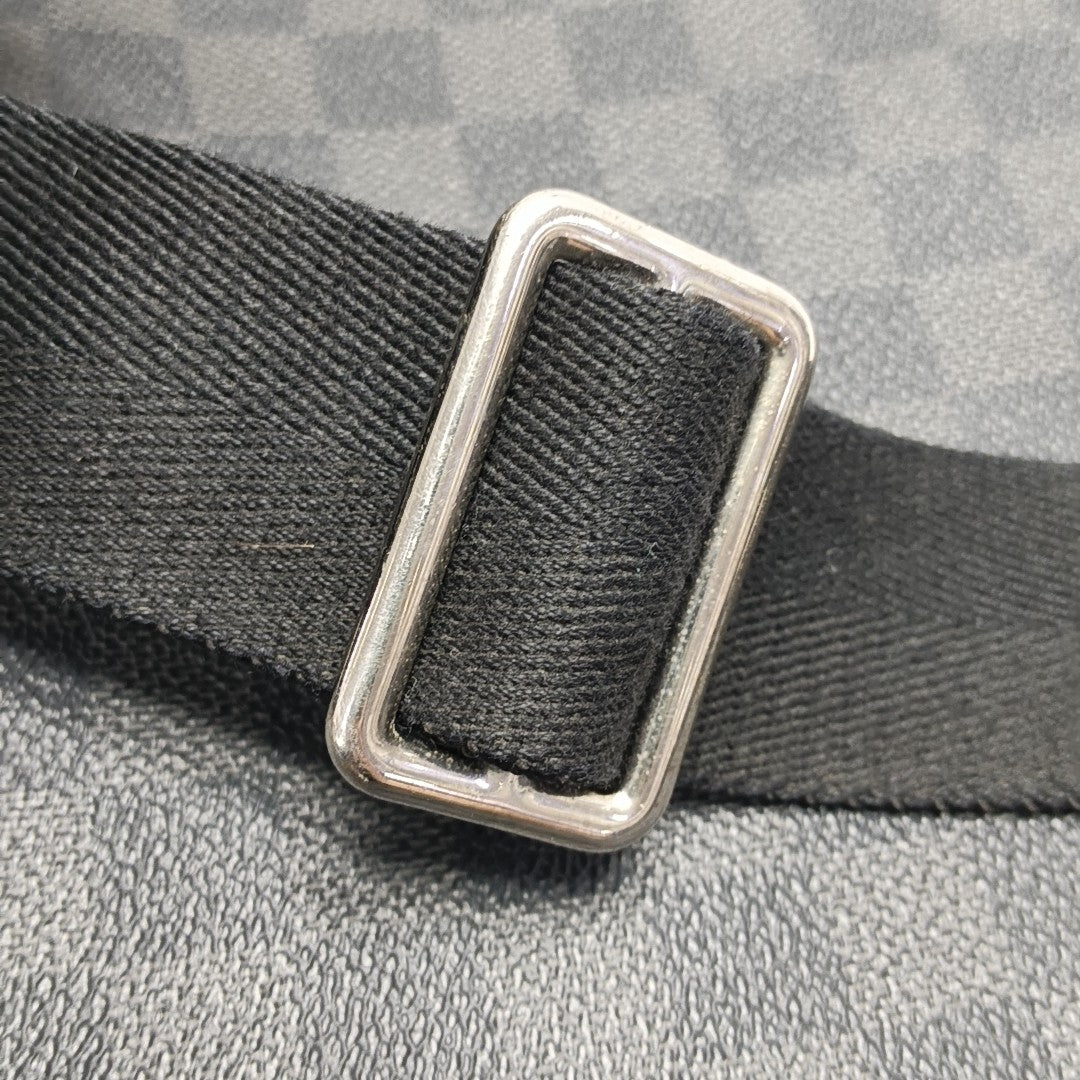MICK Damier Graphite Coated Canvas Gray