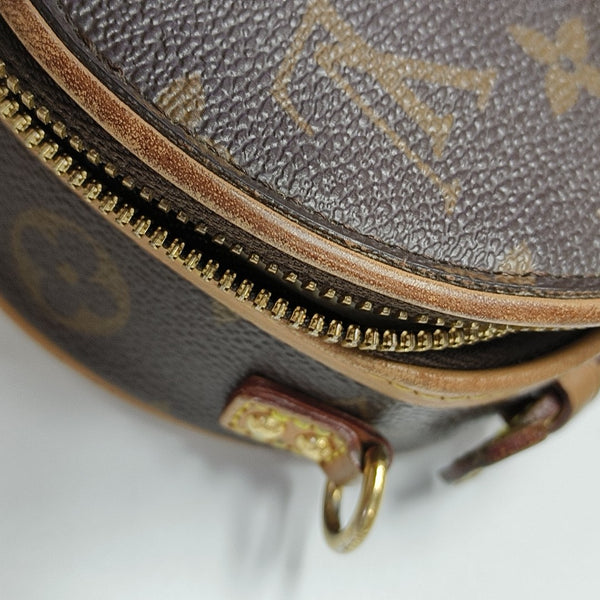BOITE CHAPEAU Mini Monogram Coated Canvas Brown
