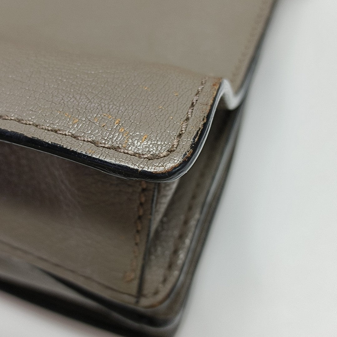 Calfskin Shoulder Bag Gray