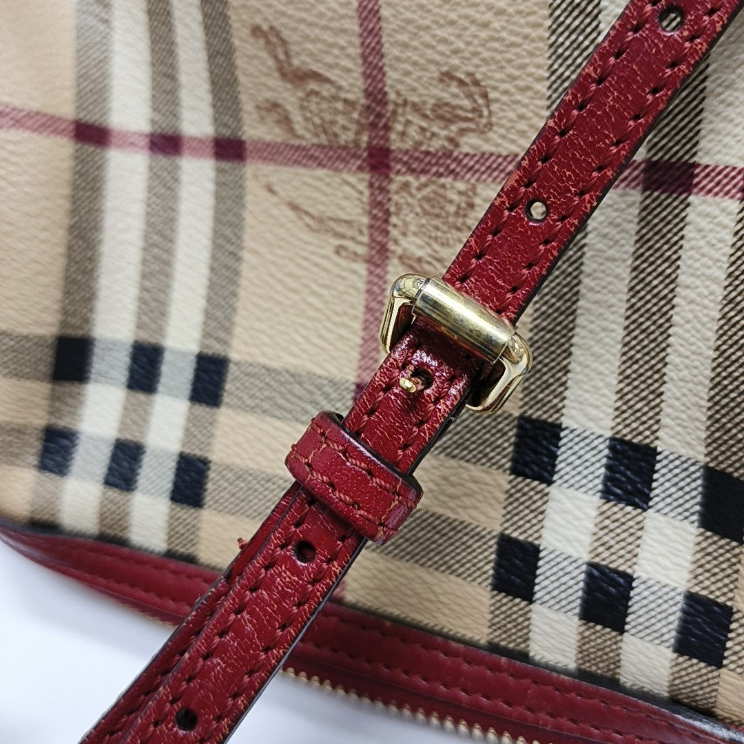 Coated Canvas Crossbody Bag Beige