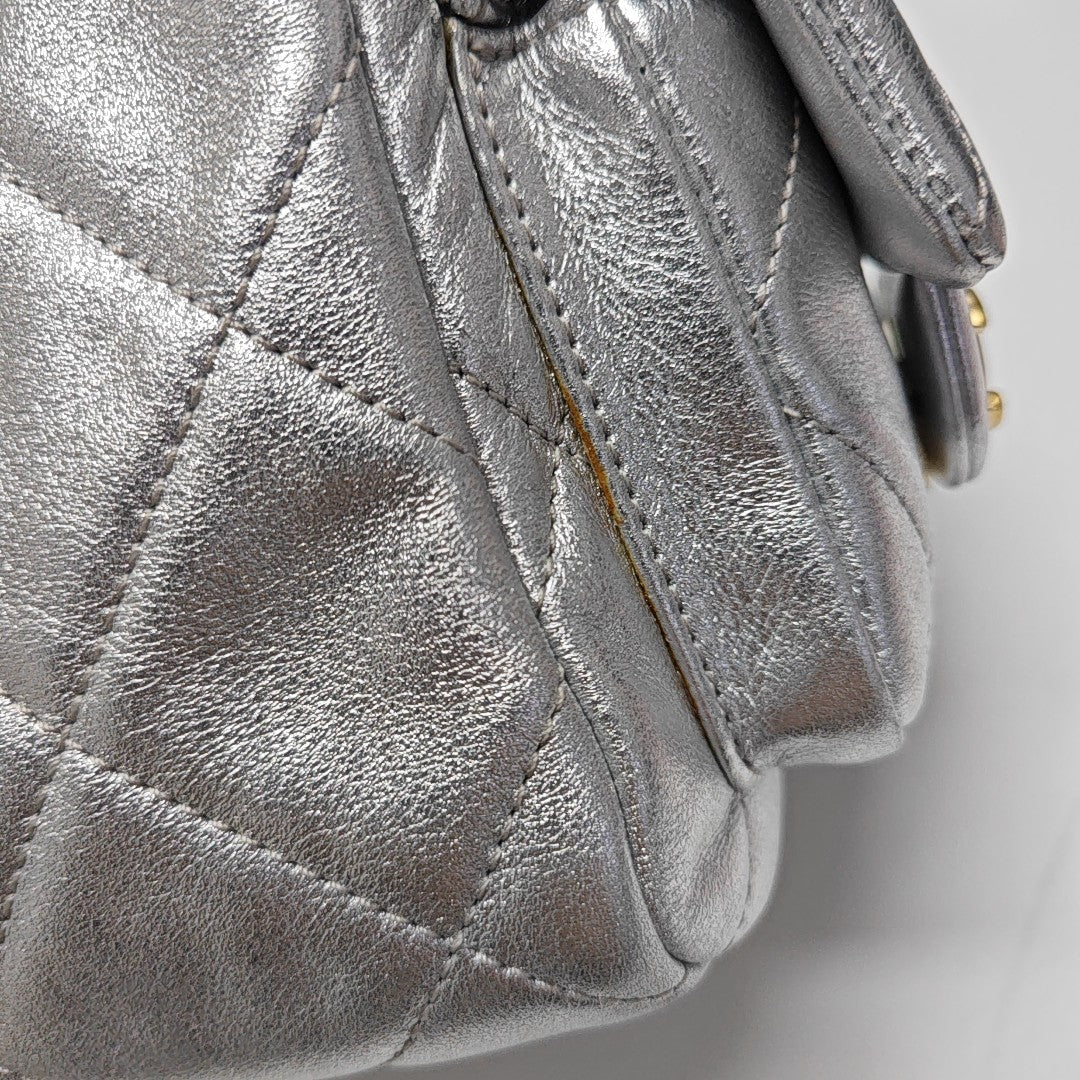 Quilted Calfskin Silver