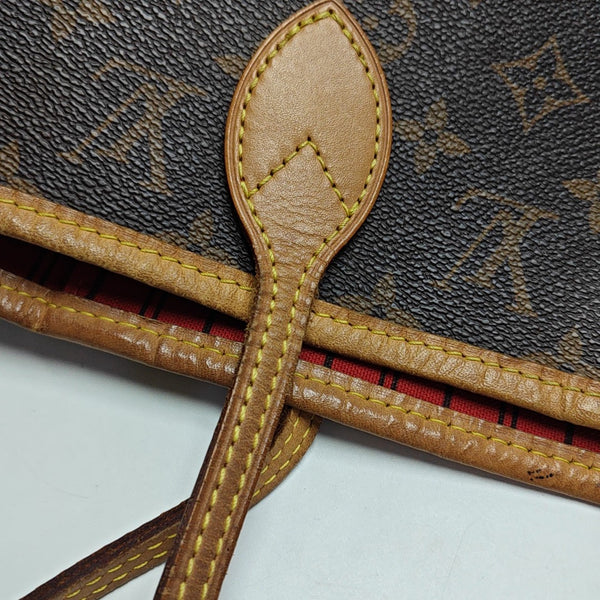 NEVERFULL MM Monogram Coated Canvas Brown