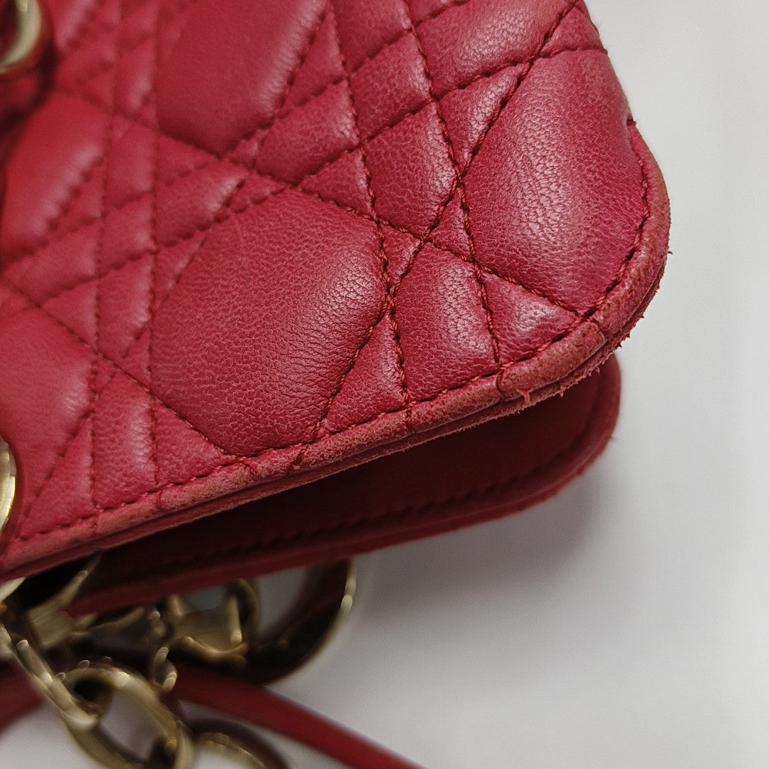 Dior Soft Cannage Lambskin Red