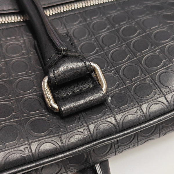 Calfskin Top Handle Bag Black