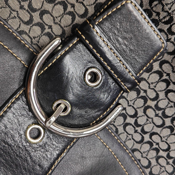 Monogram Canvas Tote Bag Gray