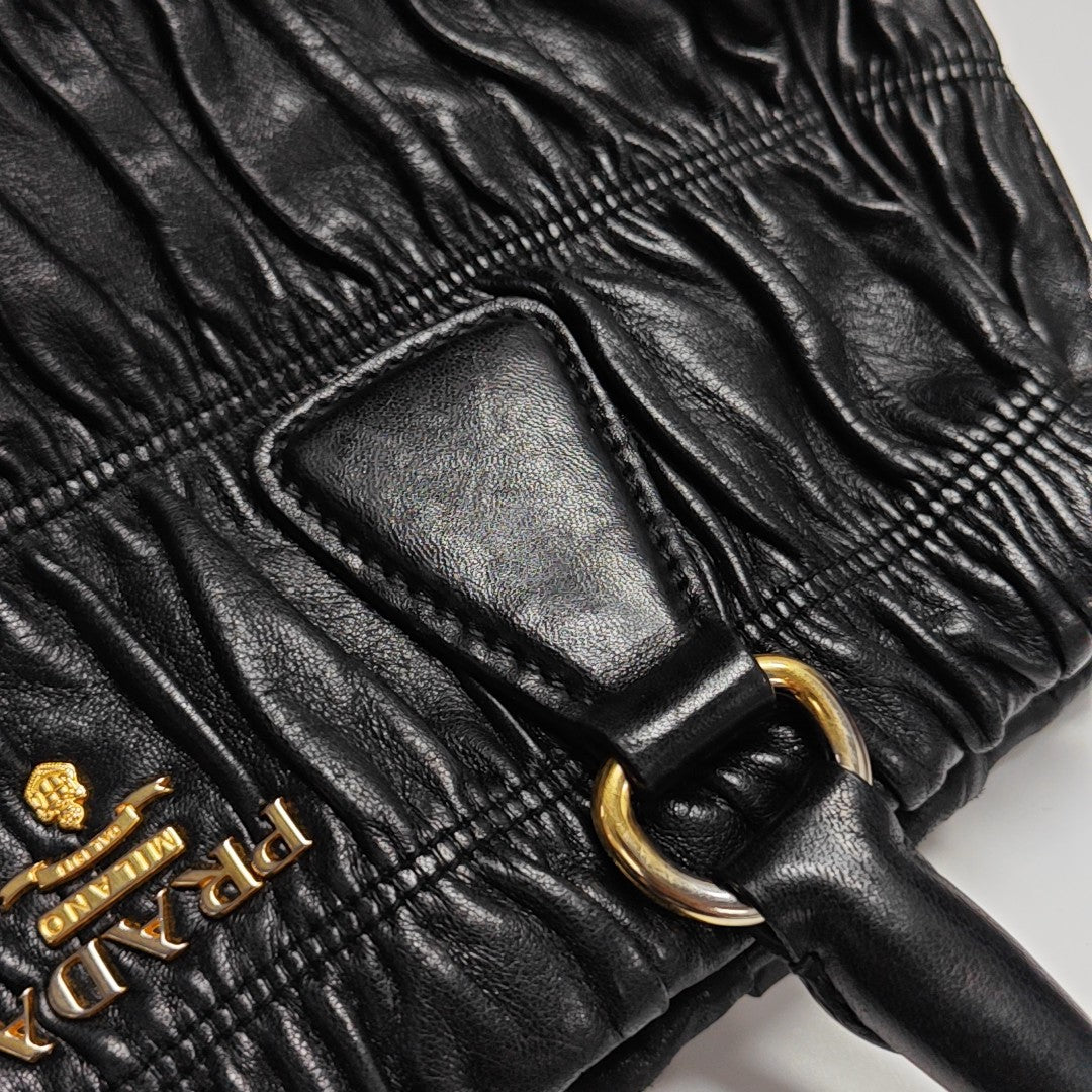 Quilted Lambskin Tote Bag Black