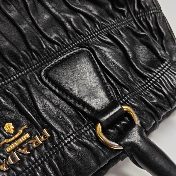Quilted Lambskin Tote Bag Black