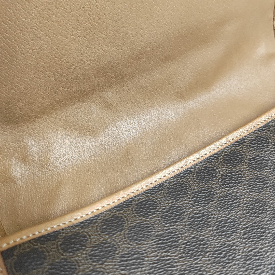 MACADAM CLUTCHES Coated Canvas Brown