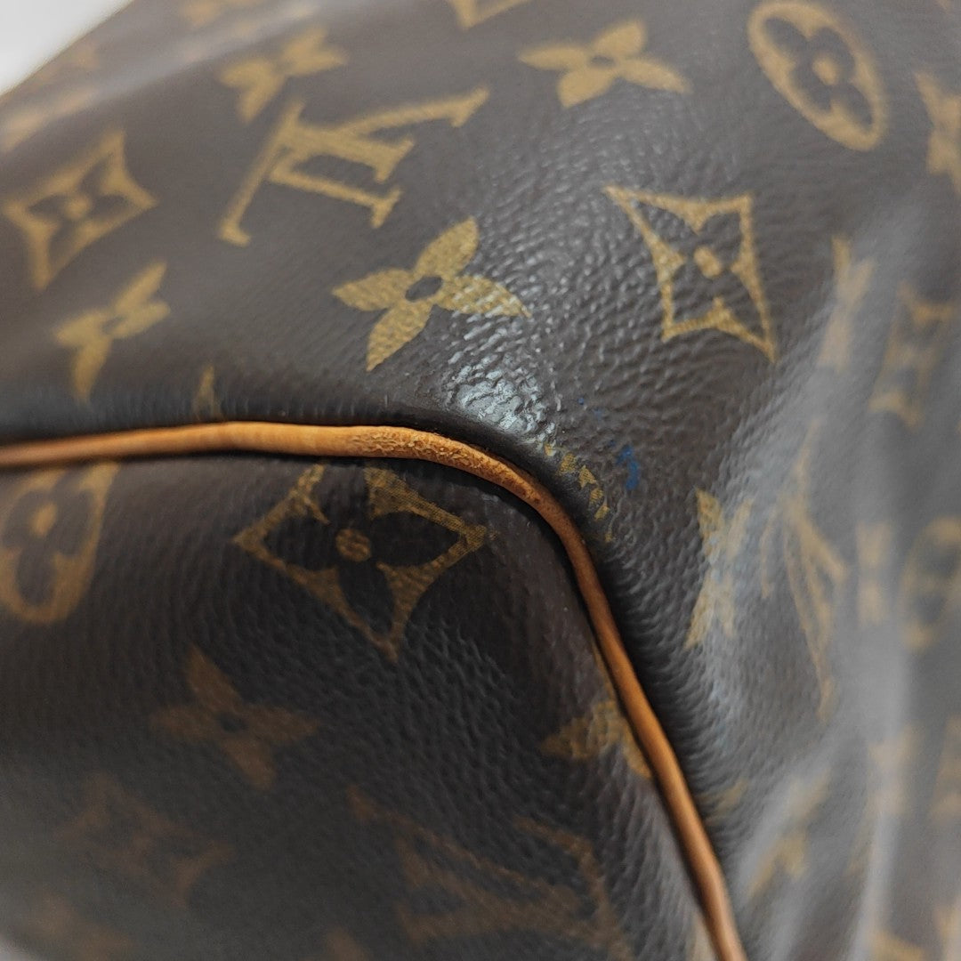 SPEEDY 30 Monogram Coated Canvas Brown