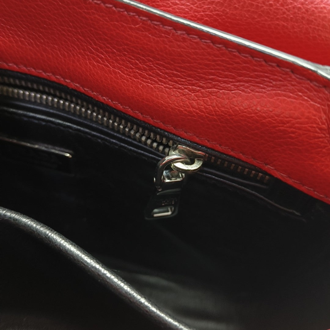 Calfskin Shoulder Bag Red