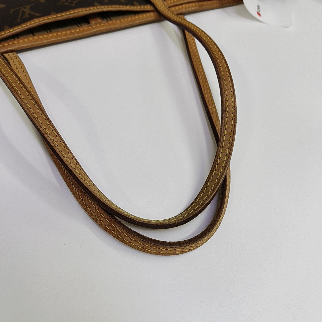 NEVERFULL MM Monogram Coated Canvas Brown