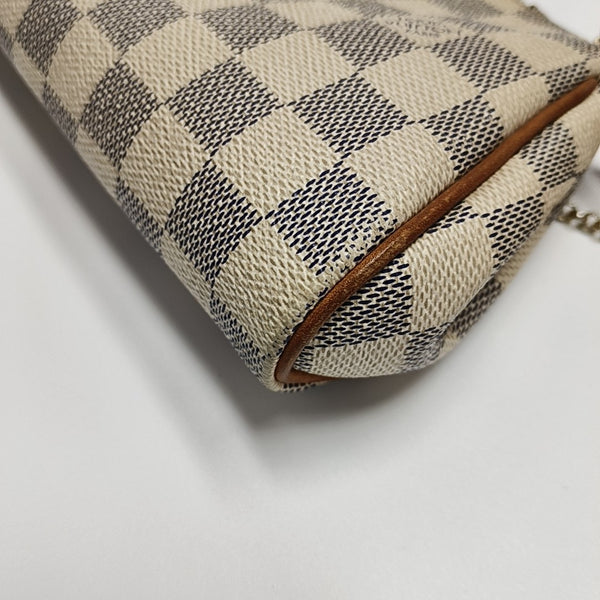 EVA Damier Azur Coated Canvas White