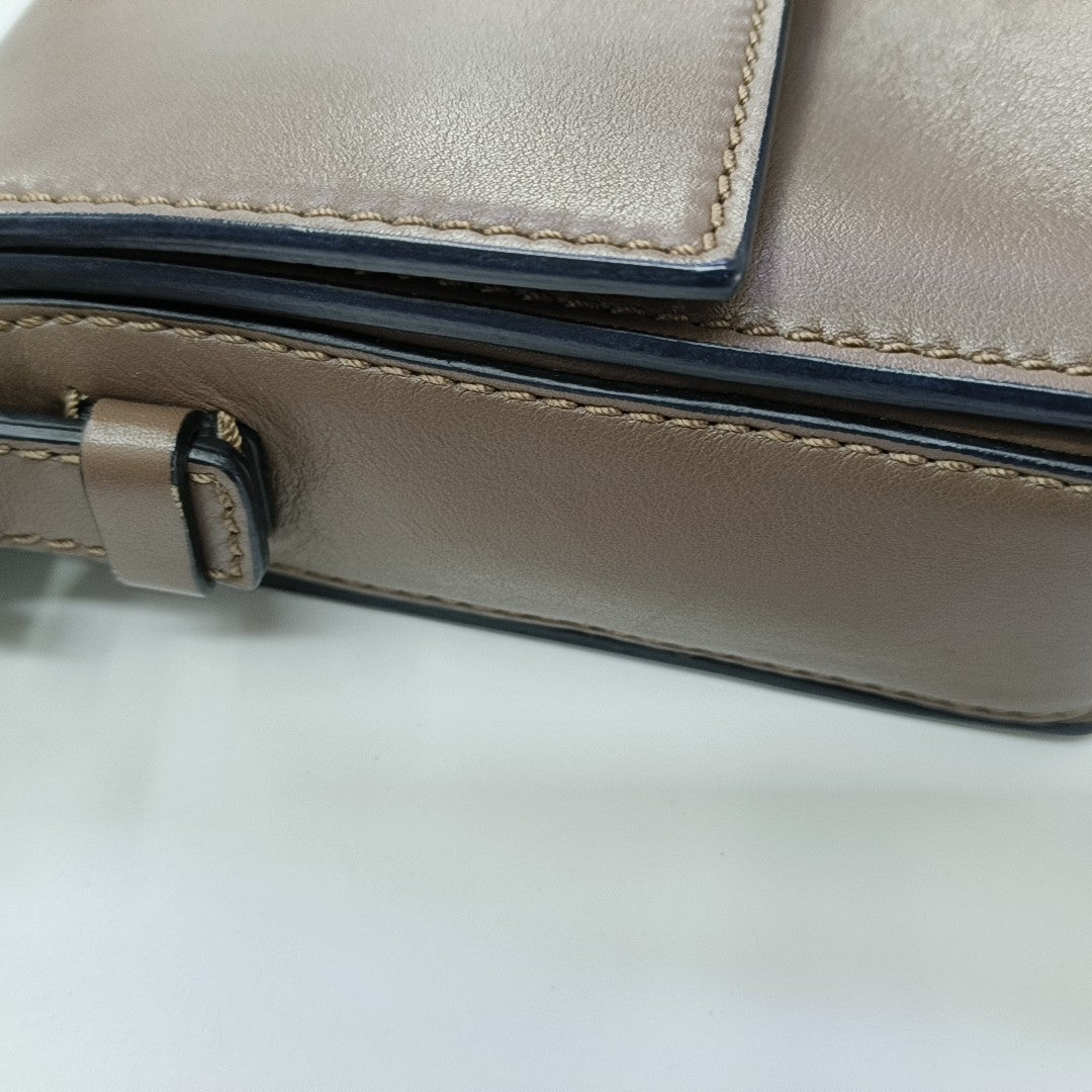 Calfskin Shoulder Bag Gray
