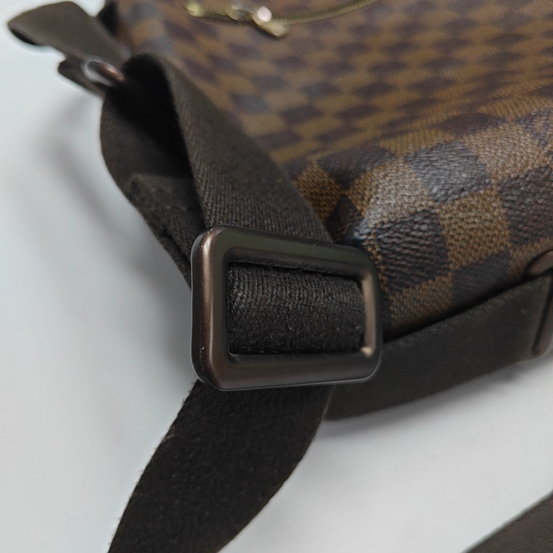 BROOKLYN Damier Ebene Coated Canvas Brown