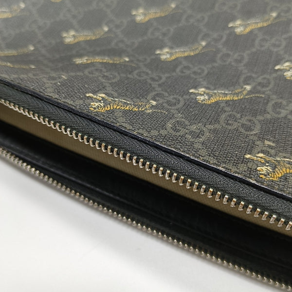 GG Supreme Monogram Coated Canvas Black