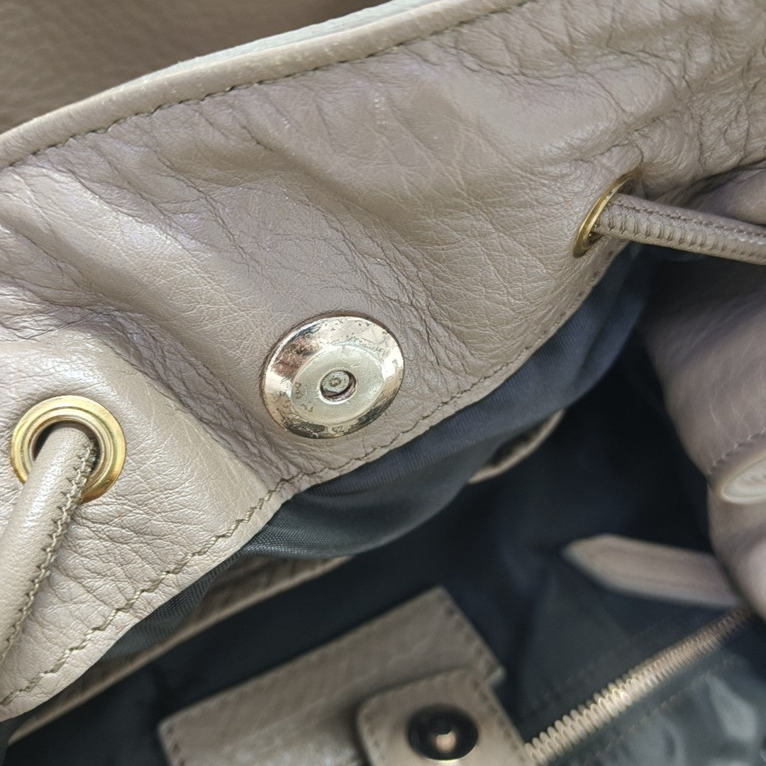 Calfskin Shoulder Bag Brown