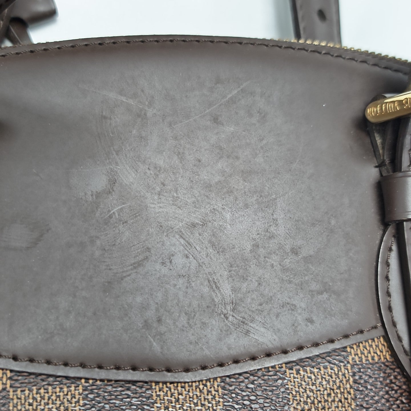 VERONA MM Damier Ebene Coated Canvas Brown
